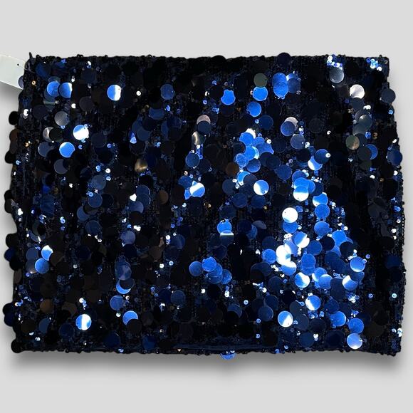 EDIKTED (NORDSTROM) SABRINA Y2K RETRO PARTY SEQUIN LOW-RISE MINI SKIRT SIZE XL - Picture 3 of 8